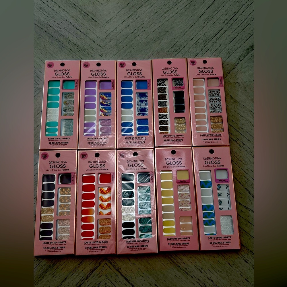 Dashing Diva Gloss nail wraps 10 pack new